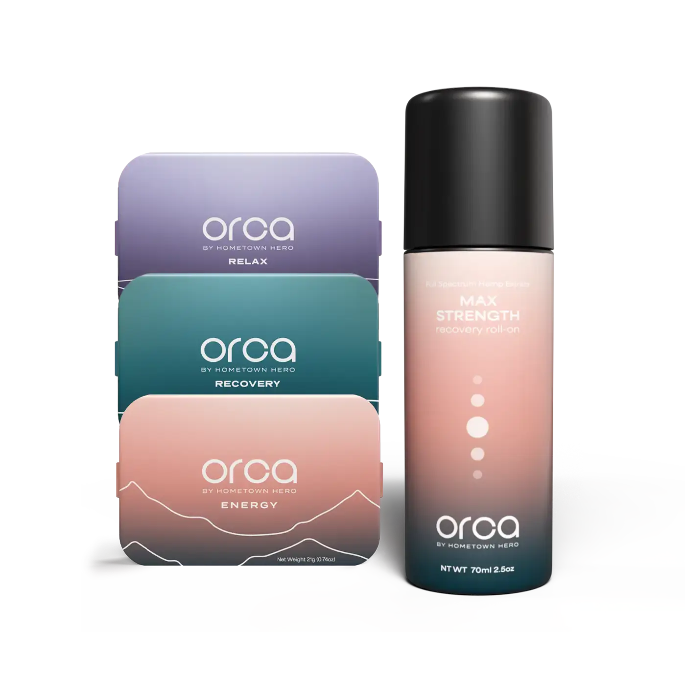 the complete ORCA collection with 3 tins and 1 roll-on
