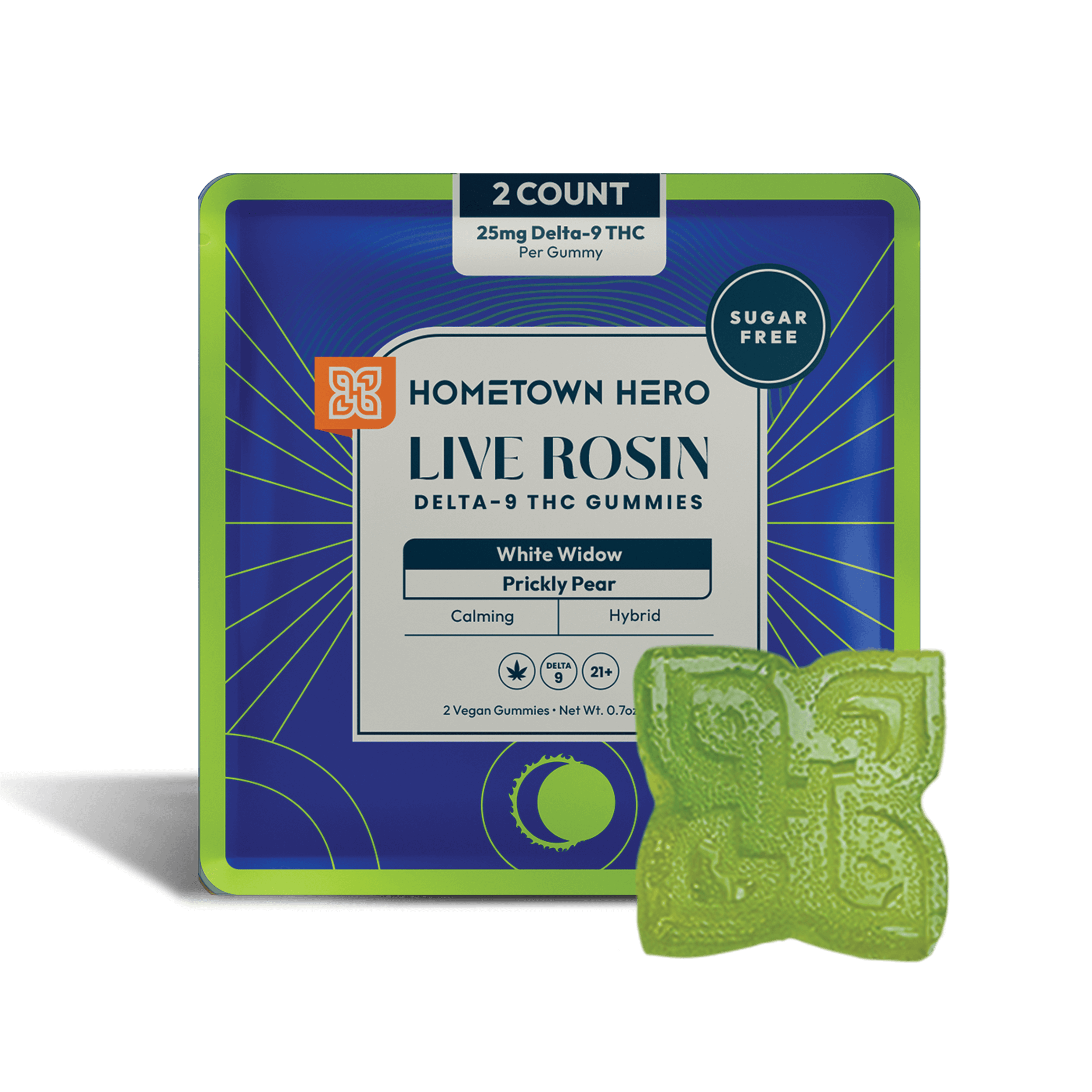 Prickly Pear White Widow - Delta-9 Live Rosin Gummies (2 Pack)