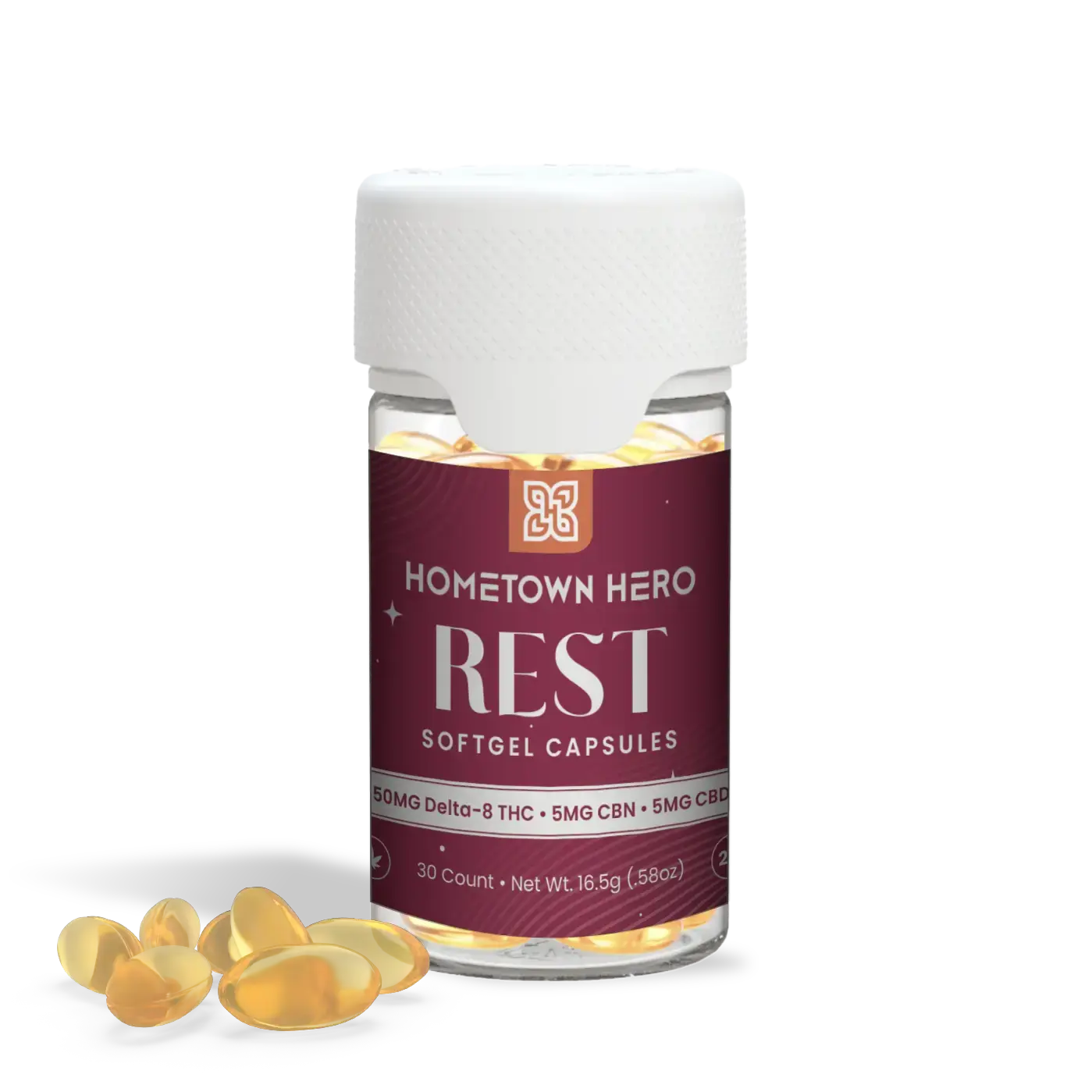 yellow softgel 50mg delta 8 capsules