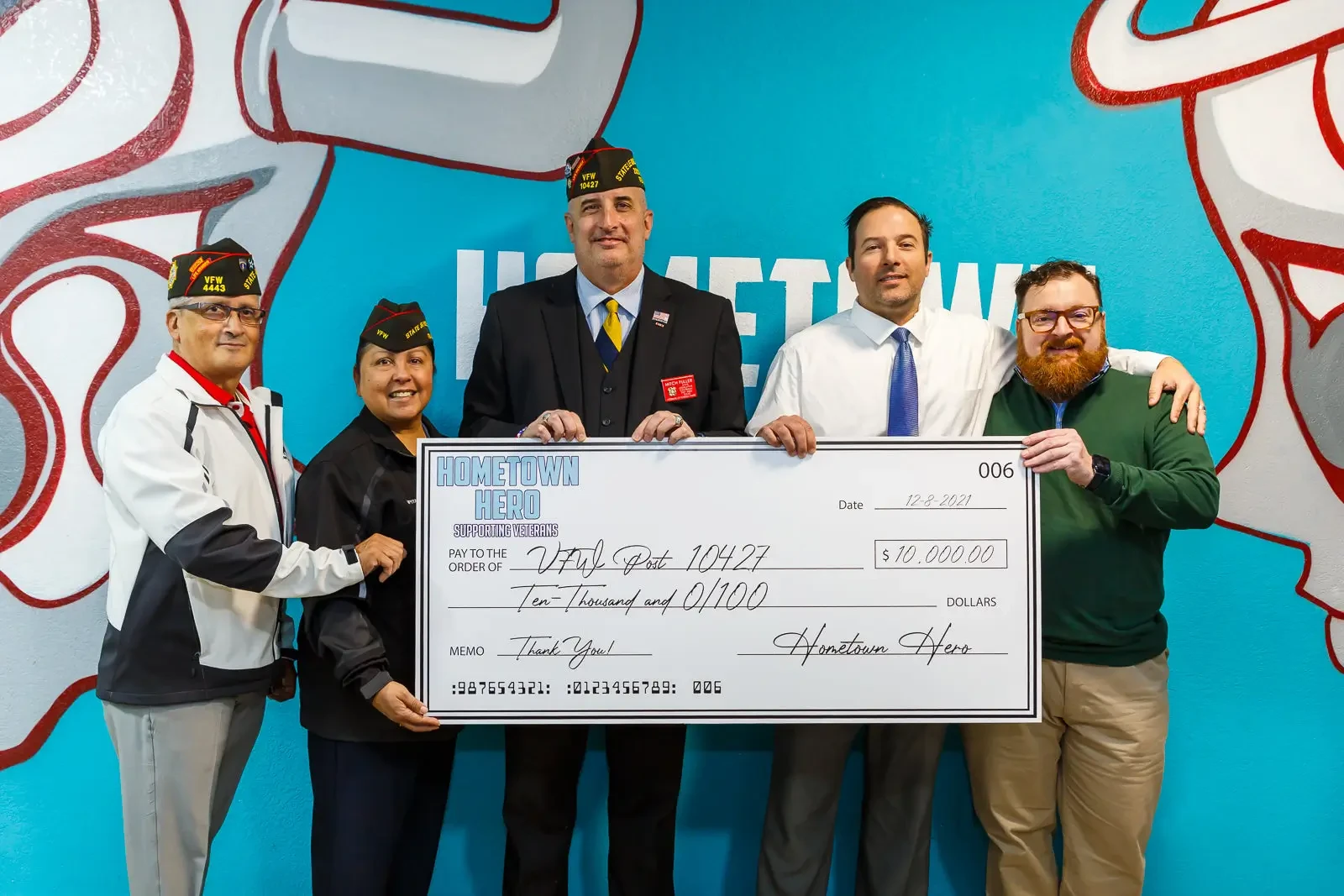 hometown hero makes a 65k donation