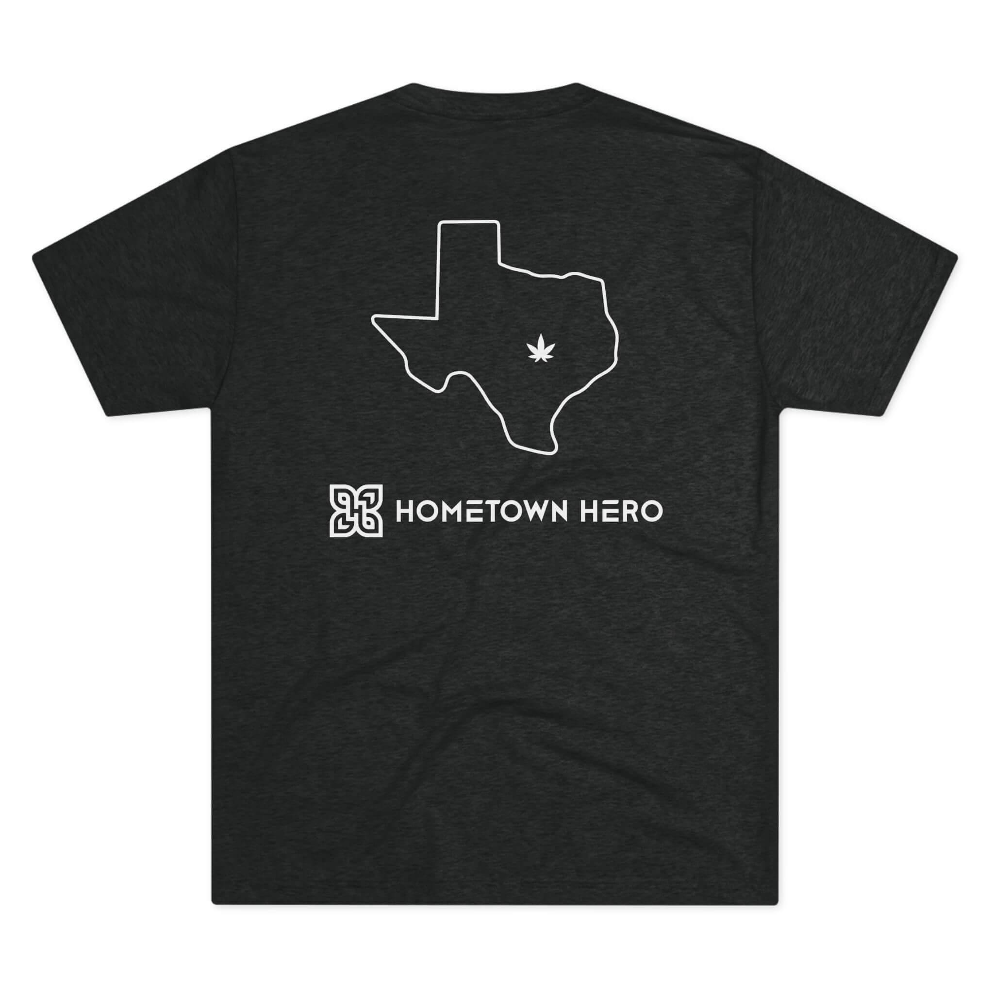 Black shirt with Texas design.