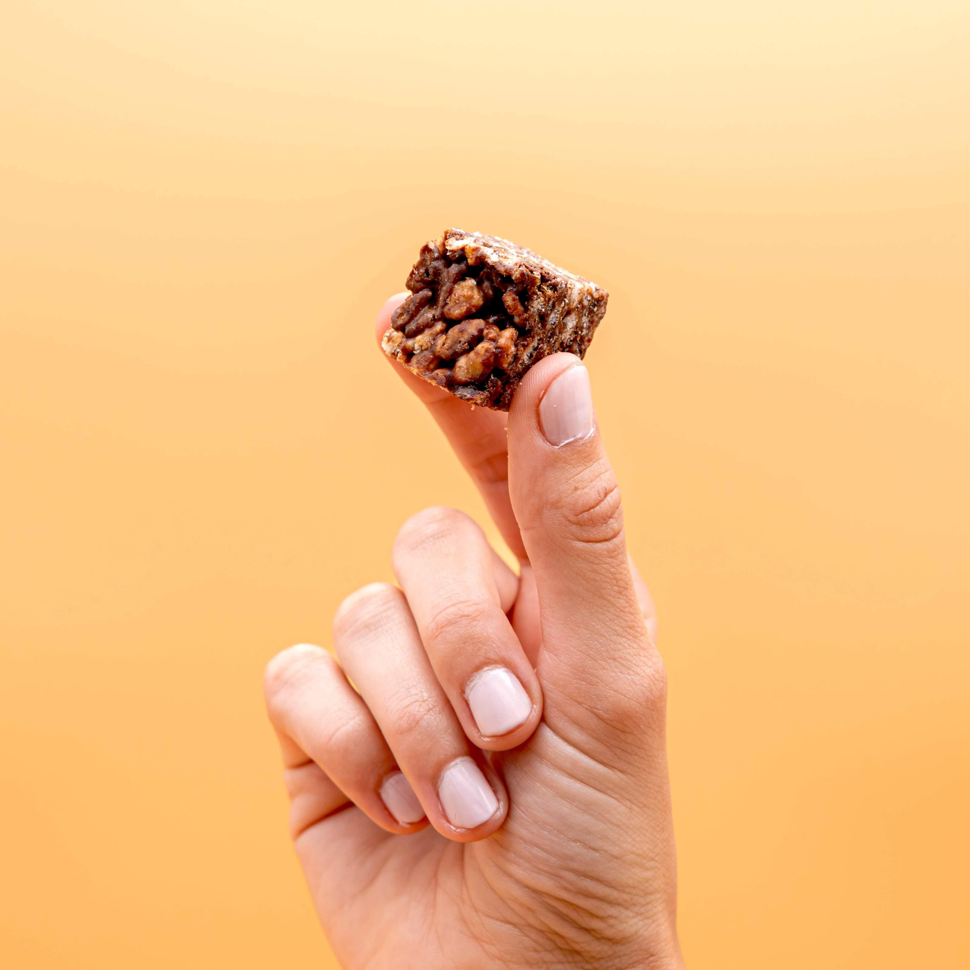 cereal bite in hand