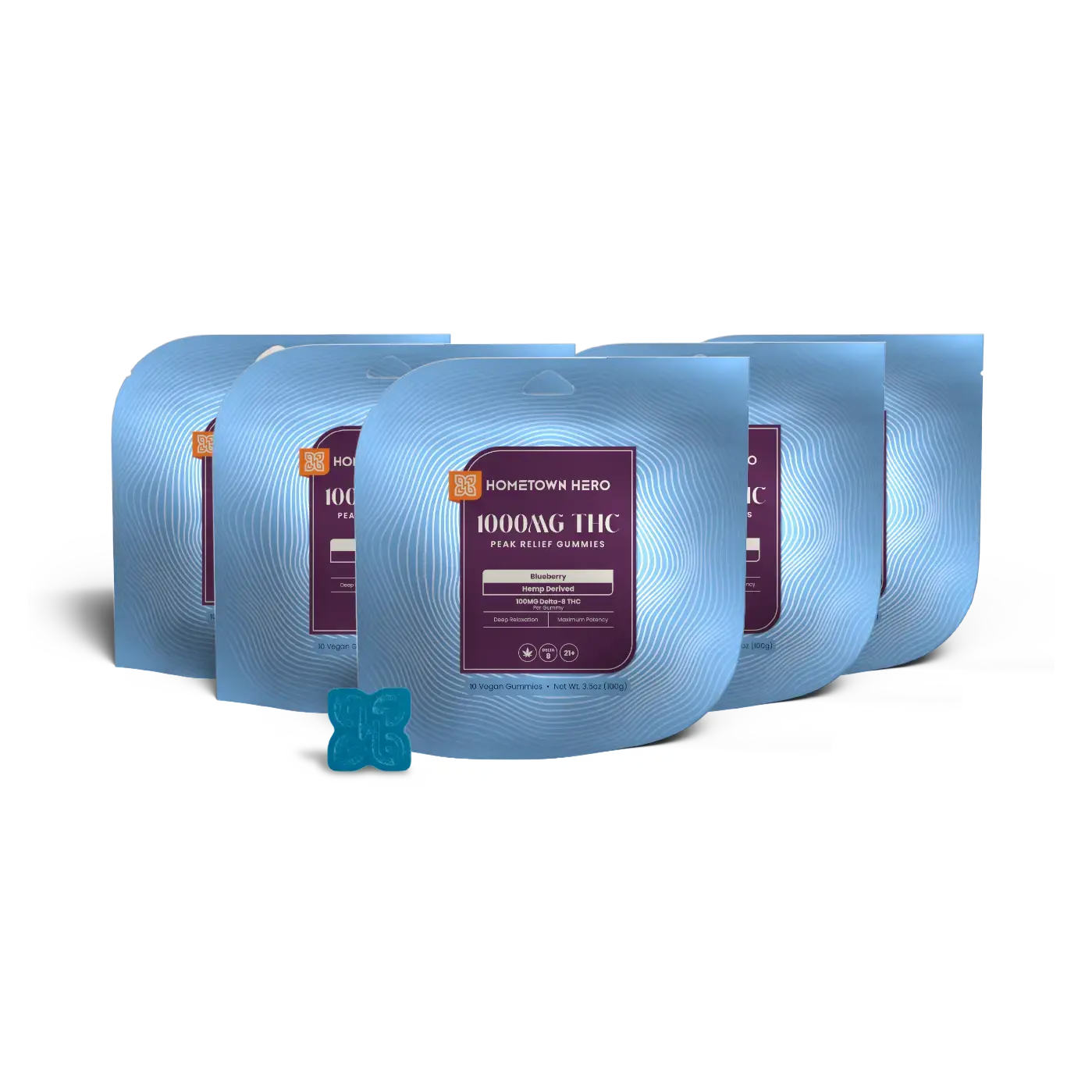 Blueberry 100mg Delta-8 Gummies