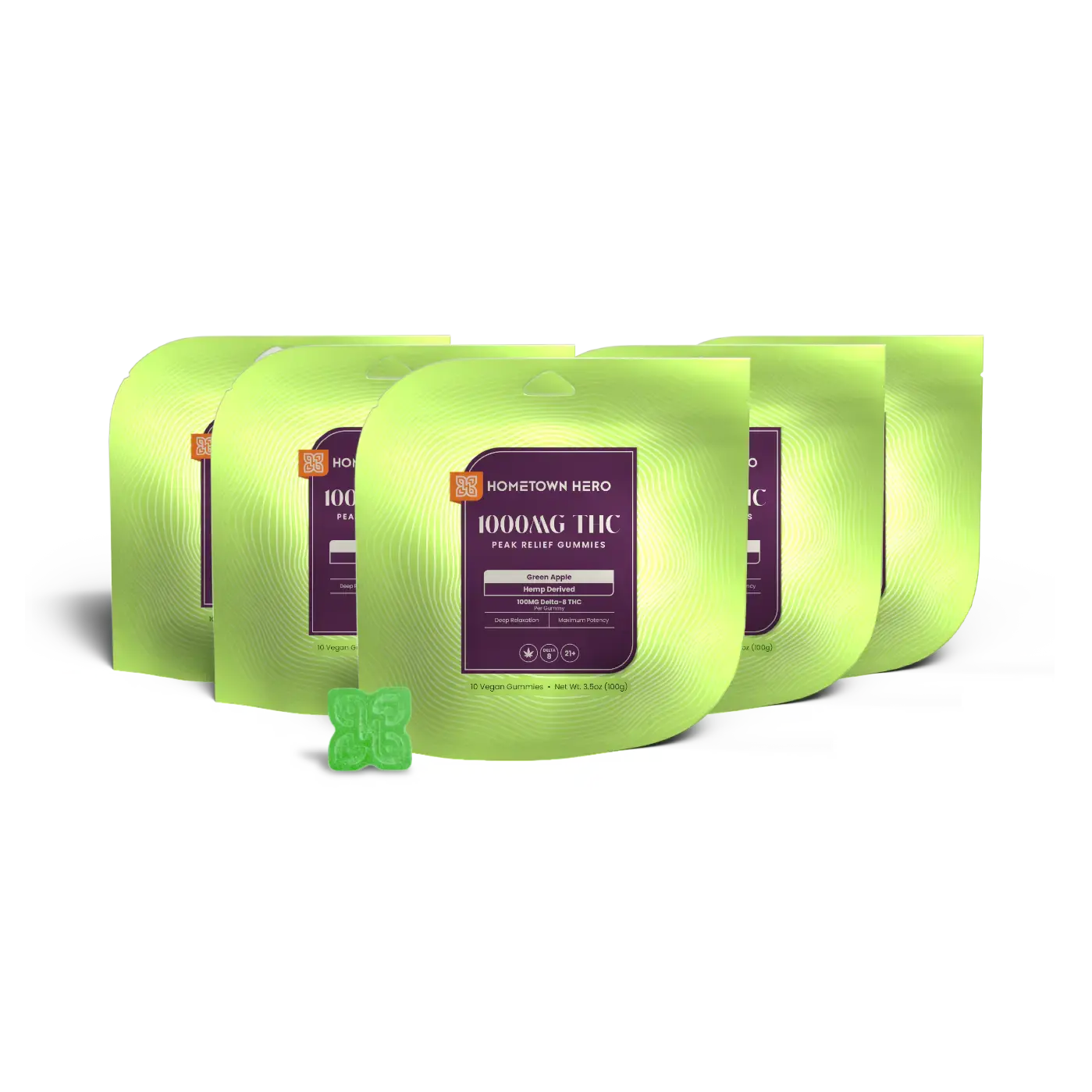 Green Apple 100mg Delta-8 Gummies
