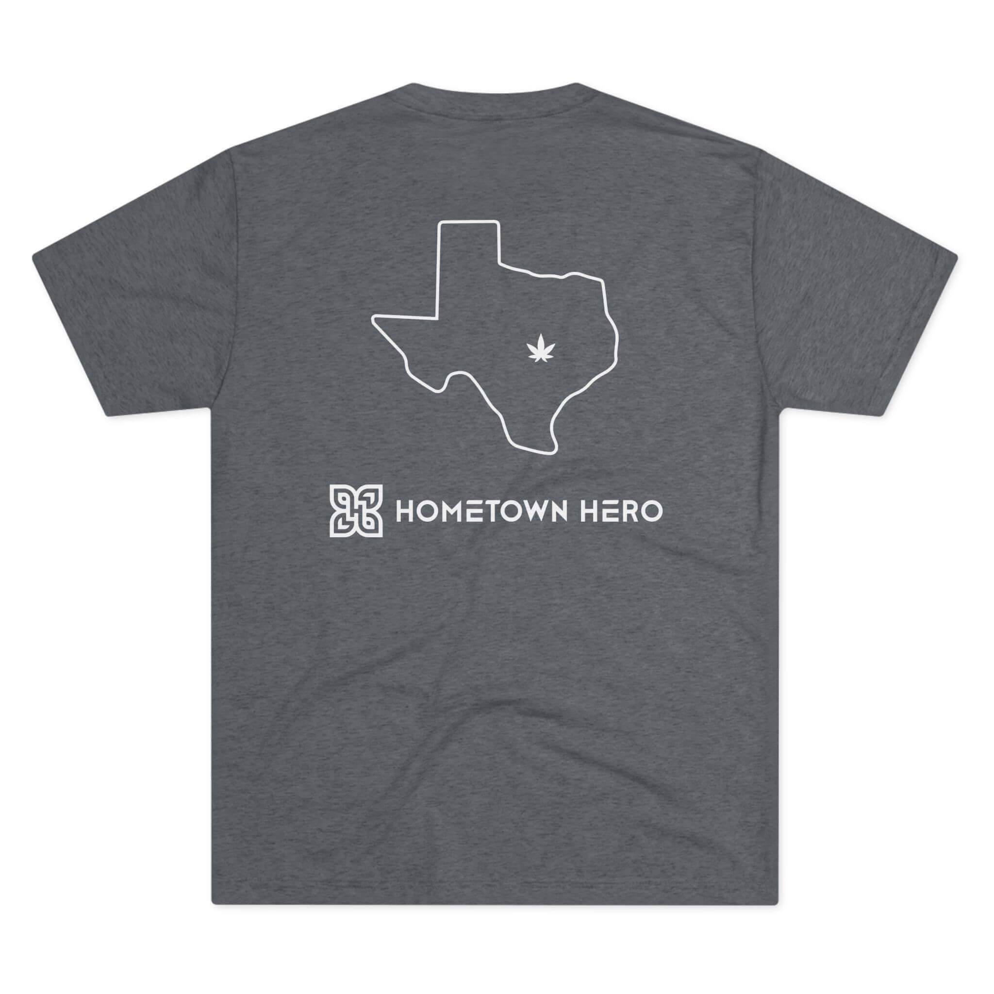 grey shirt with texas design