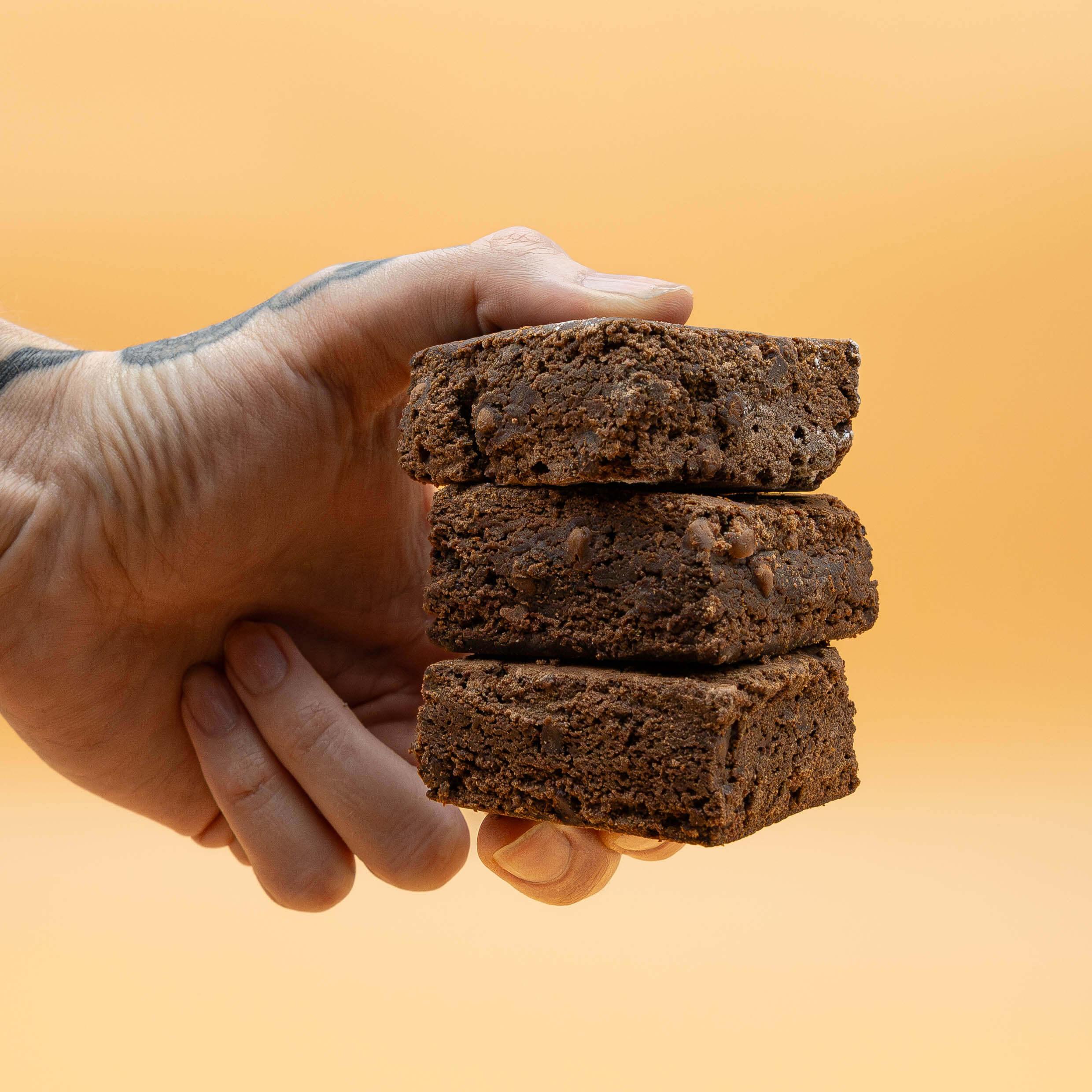 delta 9 brownies in hand
