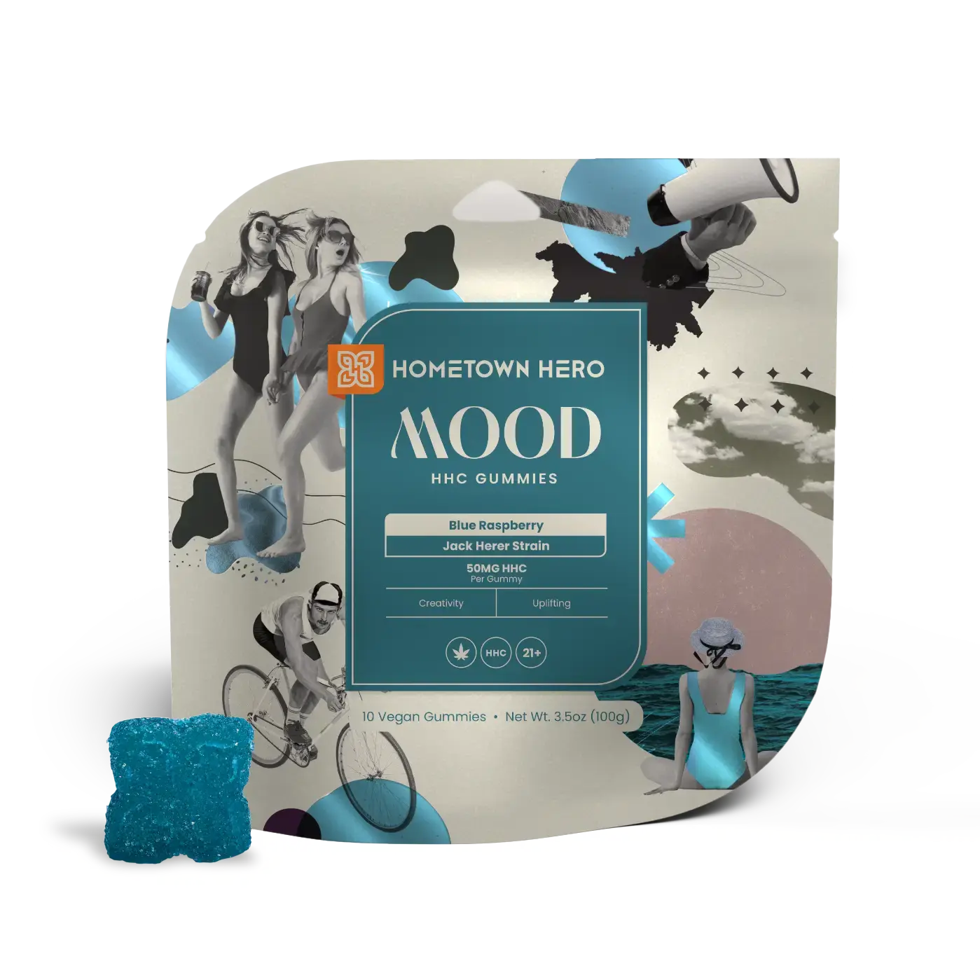 Blue Raspberry flavored HHC Gummies