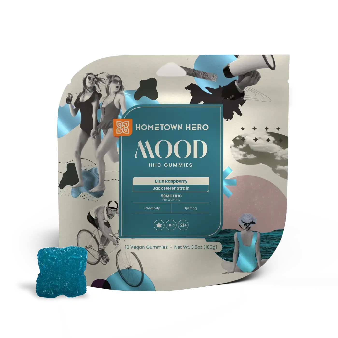 Blue Raspberry flavored HHC Gummies