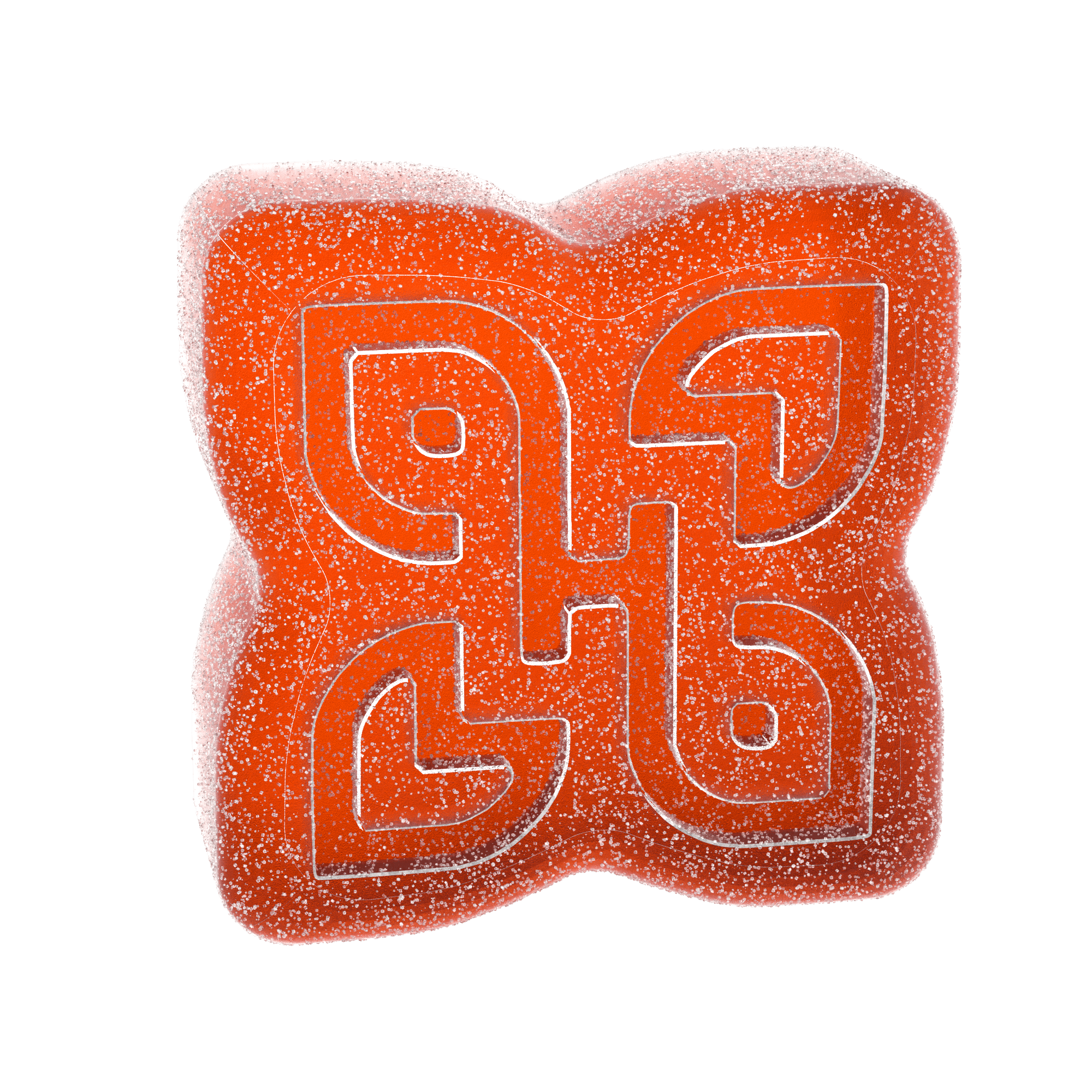 up close red gummy