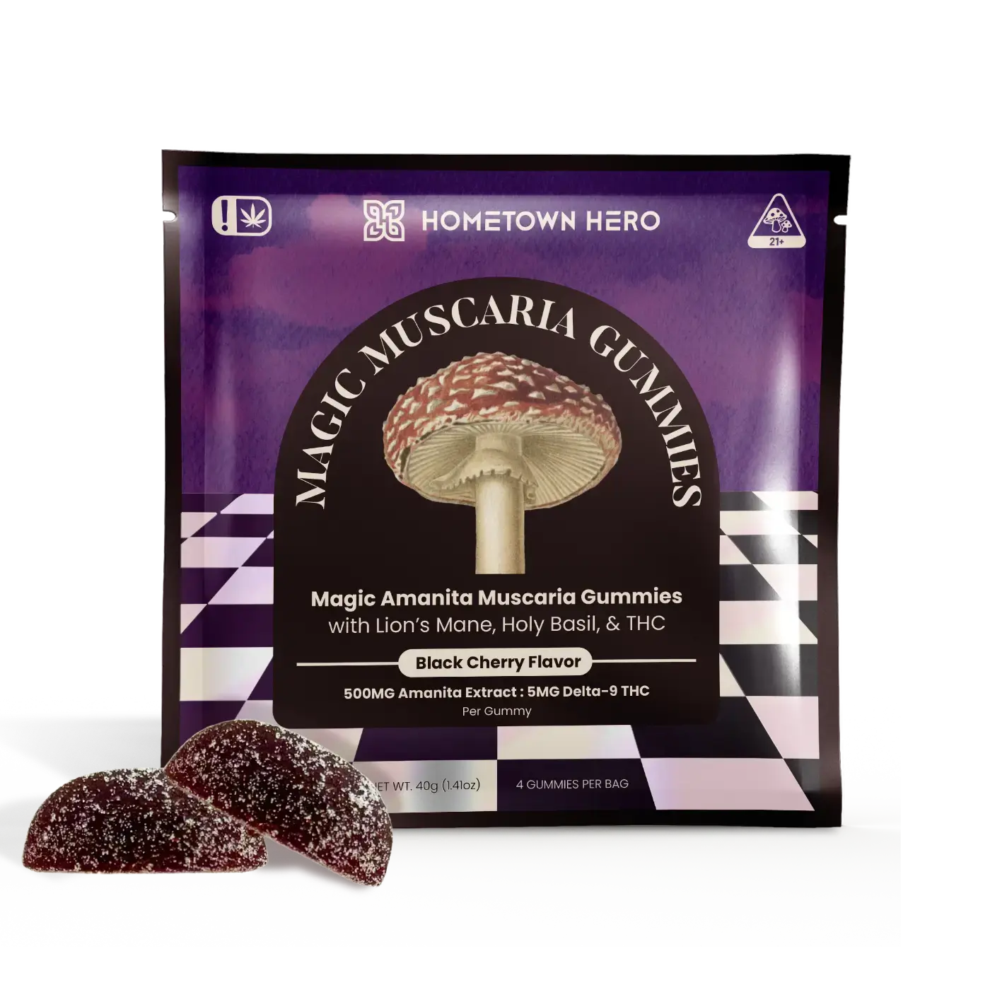 thc amanita gummies black cherry