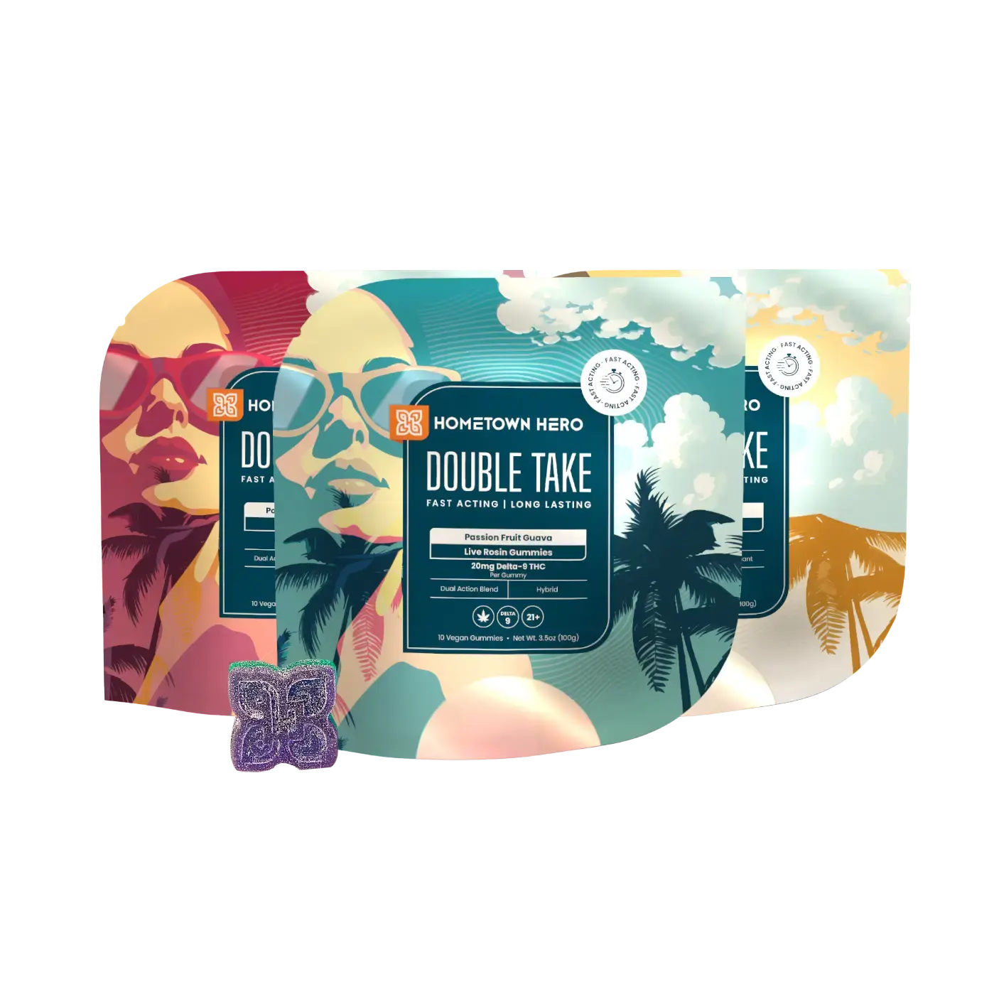 3 bags of doubletake gummies
